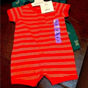 Carter's Red and White Striped Bodysuit